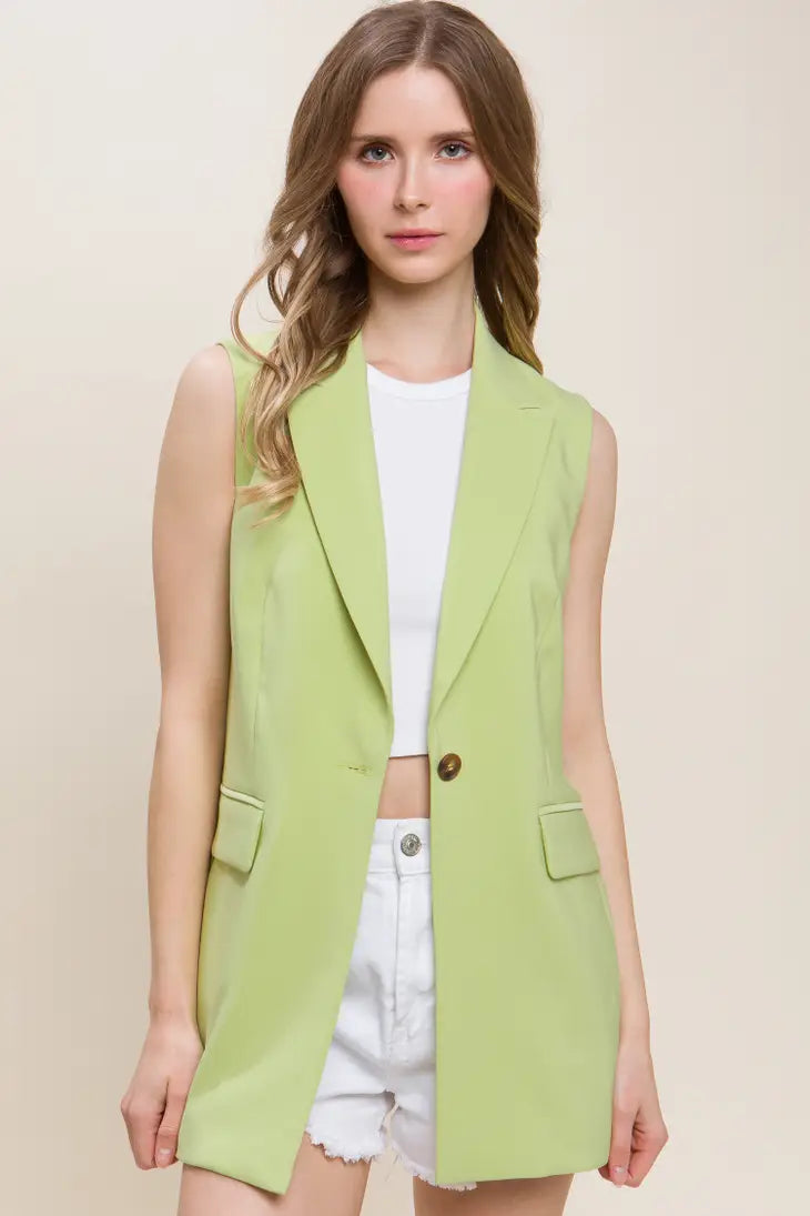 Place We Go Sleeveless Blazer